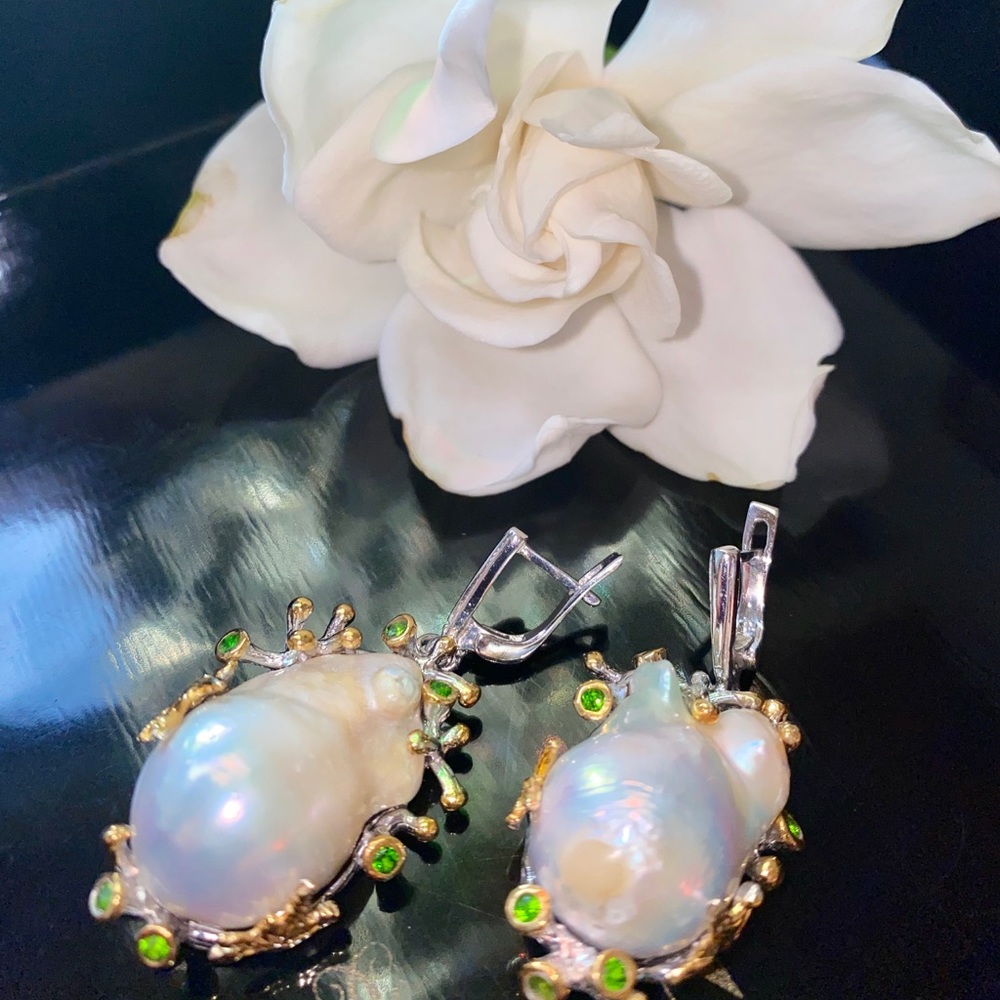 Gorgeous Genuine Baroque Pearl Earrings